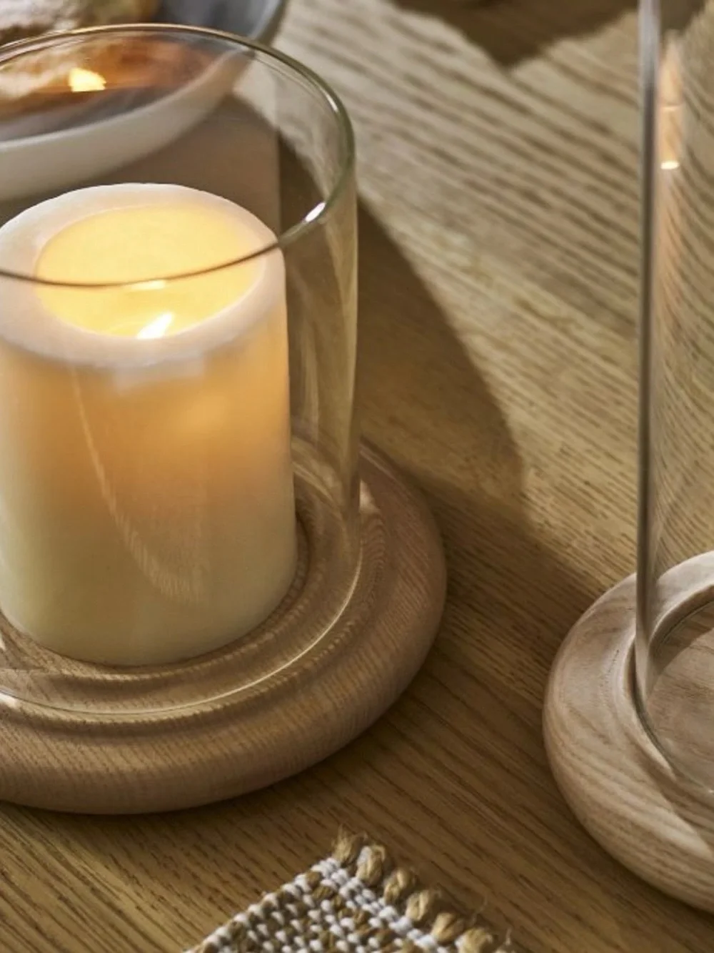 west elm candle & glass candle holder NWT